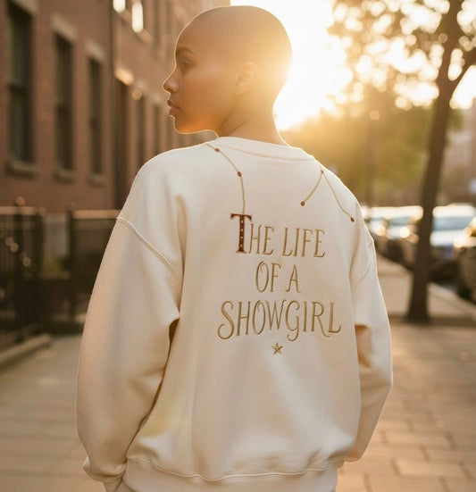Cream Initial Round My Neck / Life of a Showgirl Sweatshirt