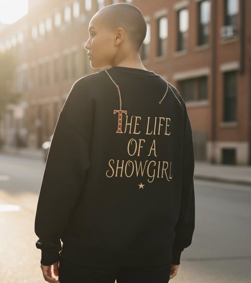 Black Initial Round My Neck / Life of a Showgirl Sweatshirt