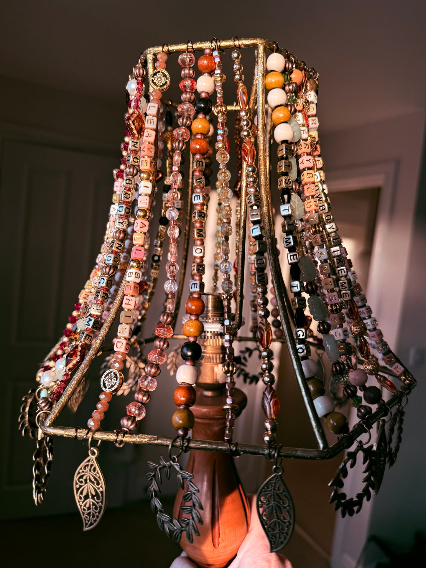 Handmade Friendship Bracelet Beaded Lamp Shades