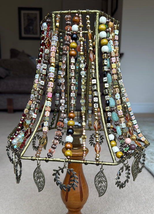 Handmade Friendship Bracelet Beaded Lamp Shades